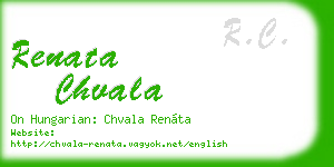 renata chvala business card